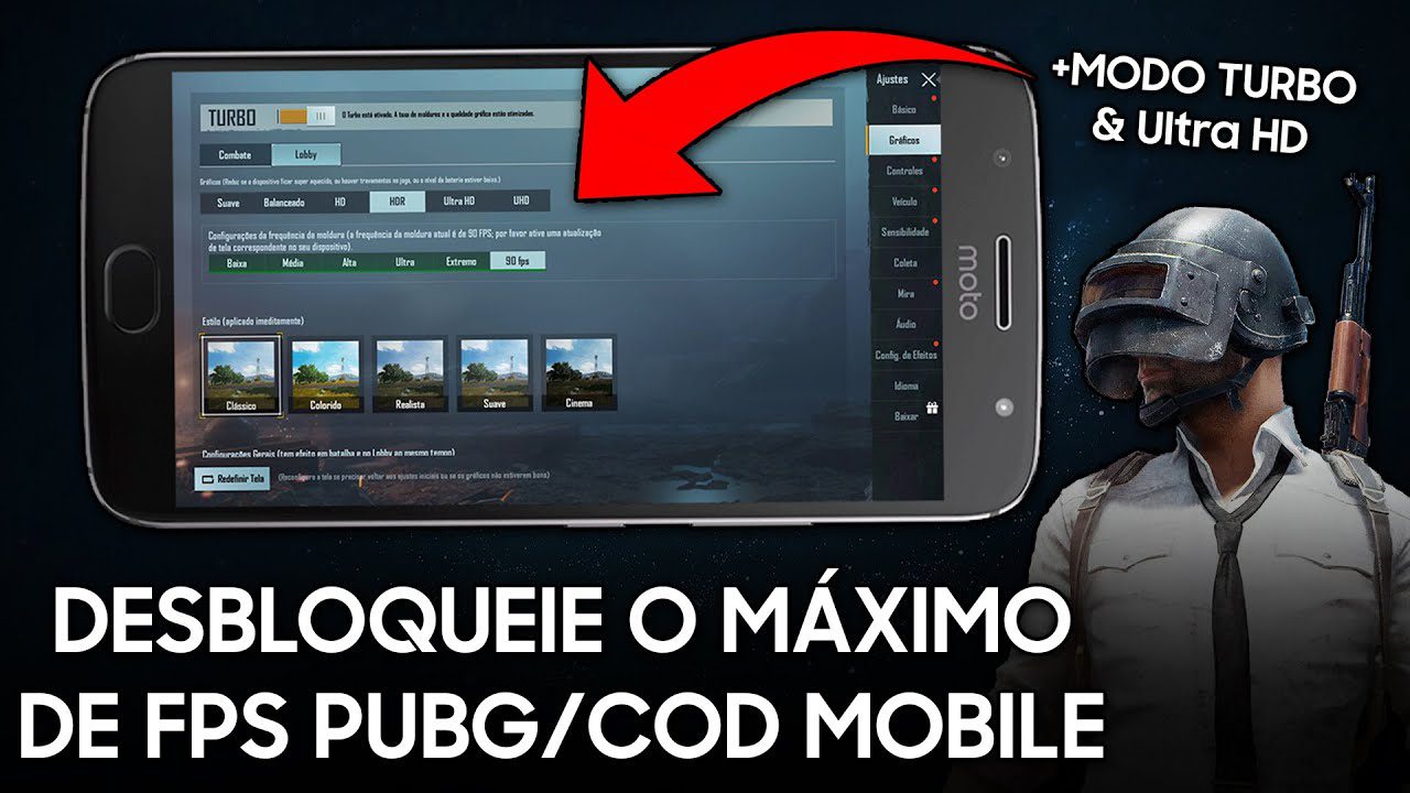 Como Desbloquear o FPS MÁXIMO + MODO TURBO do PUBG Mobile & COD MOBILE [SEM ROOT/COM ROOT]