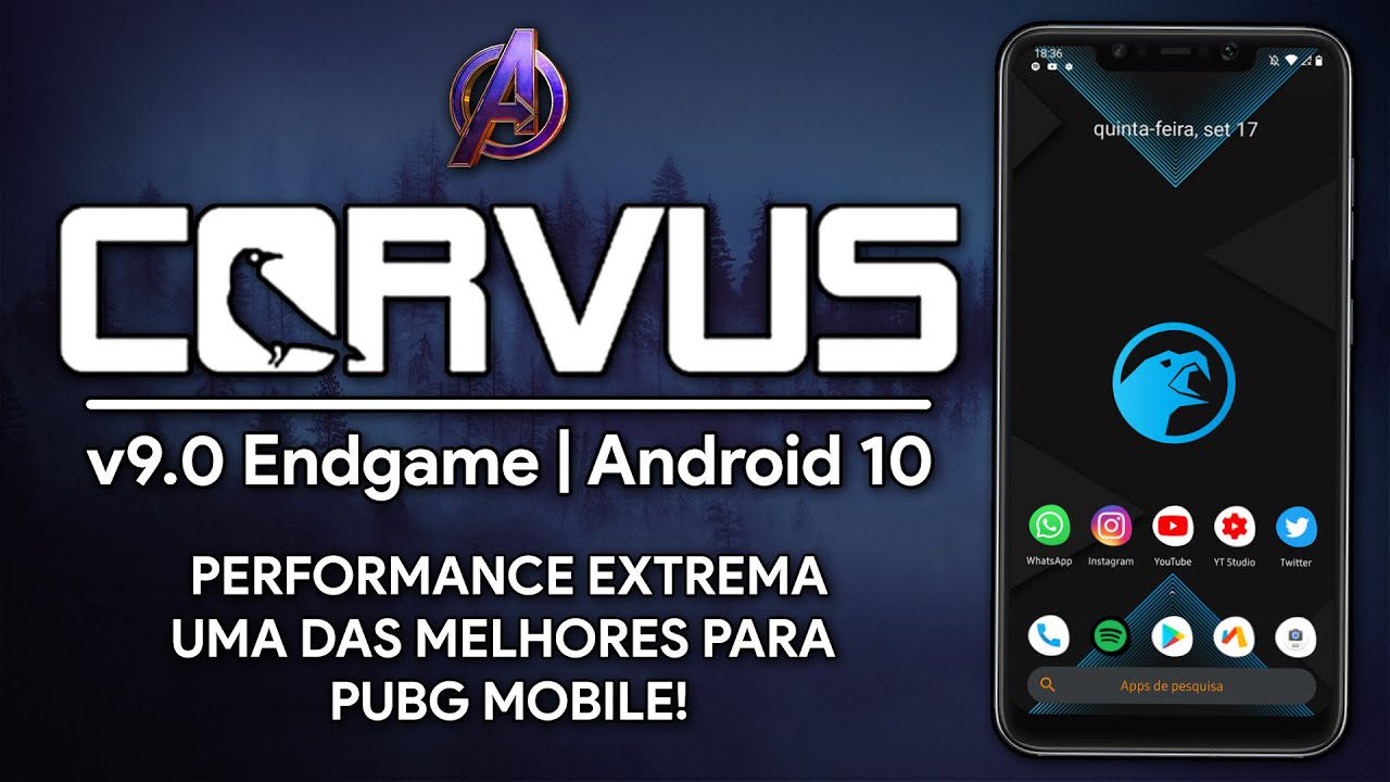 ROM Corvus OS v9.0 Endgame | Android 10.0 Q | PERFORMANCE EXTREMA! UMA DAS MELHORES PARA PUBG!