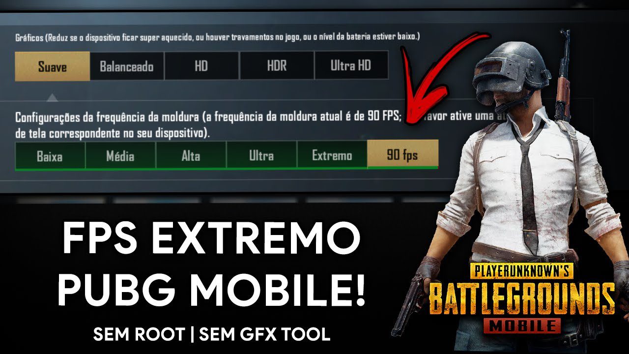 COMO DESBLOQUEAR O FPS EXTREMO NO PUBG MOBILE SEM ROOT E COM ROOT | SEM GFX TOOL | 90FPS PUBG MOBILE
