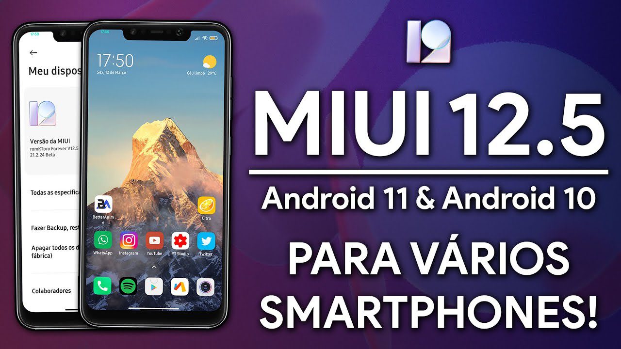 MIUI 12.5 com ANDROID 11 & ANDROID 10 para VÁRIOS SMARTPHONES ANDROID! | MIUI 12.5 Port for all phones