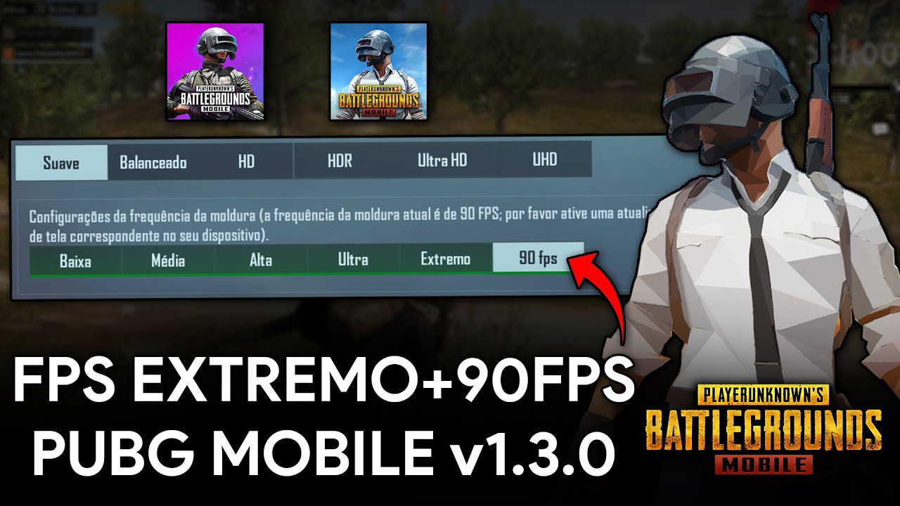 FPS EXTREMO E 90FPS DO PUBG MOBILE NA NOVA ATUALIZAÇÃO! | 90Fps PUBG Mobile v1.3.0 [ROOT]