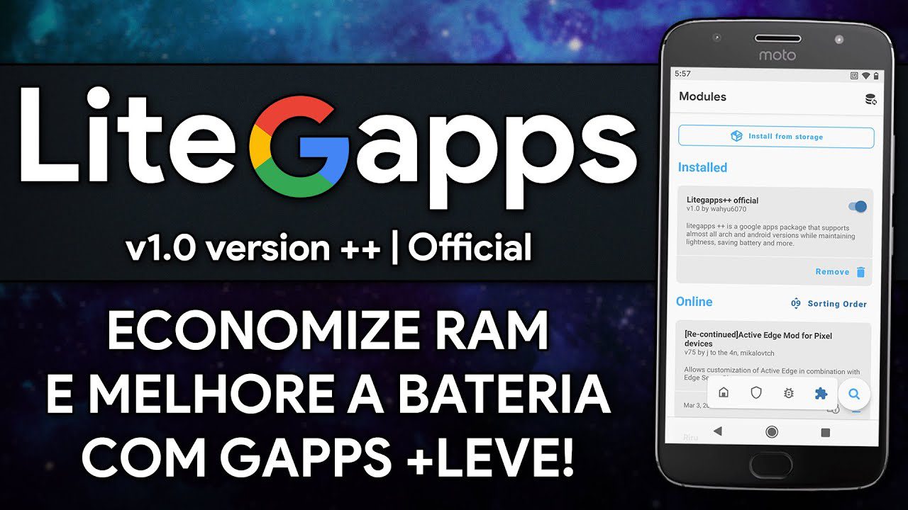 Economize MUITA RAM e MELHORE sua BATERIA com o LiteGapps! | LiteGapps++