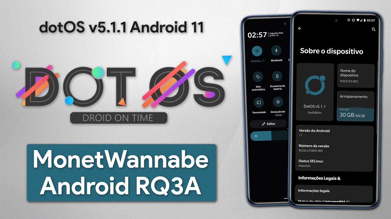 ROM dotOS v5.1.1 | Android 11 | MELHORIAS NA FLUIDEZ E NOVO ANDROID 11 RQ3A!
