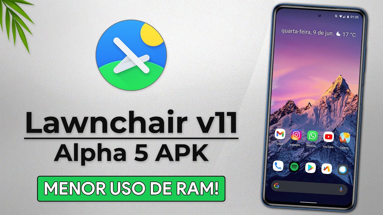 NOVO LAWNCHAIR 11.0 ALPHA 5! | Mais LEVE e com MENOR USO DE RAM | MELHOR LAUNCHER LEVE PARA ANDROID!