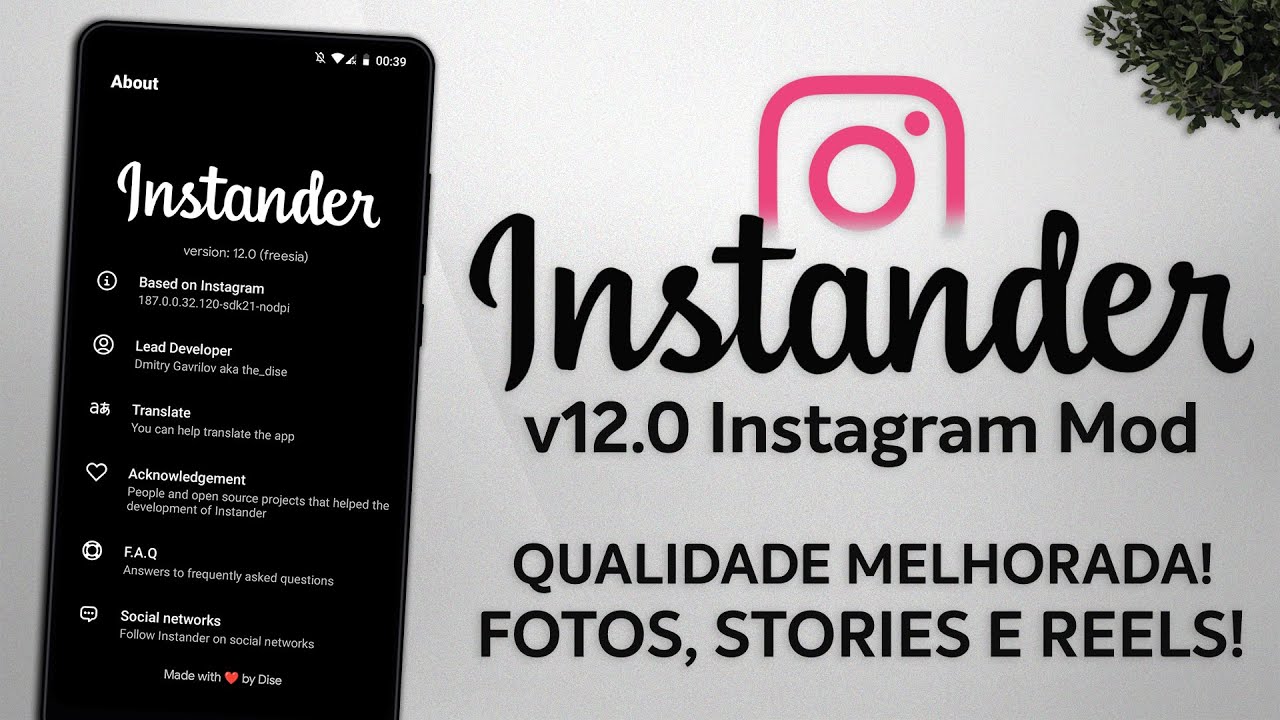 Instander v12.0 APK | O MELHOR INSTA MOD VOLTOU! MELHORIAS NA QUALIDADE DAS FOTOS E STORIES | #Instamod