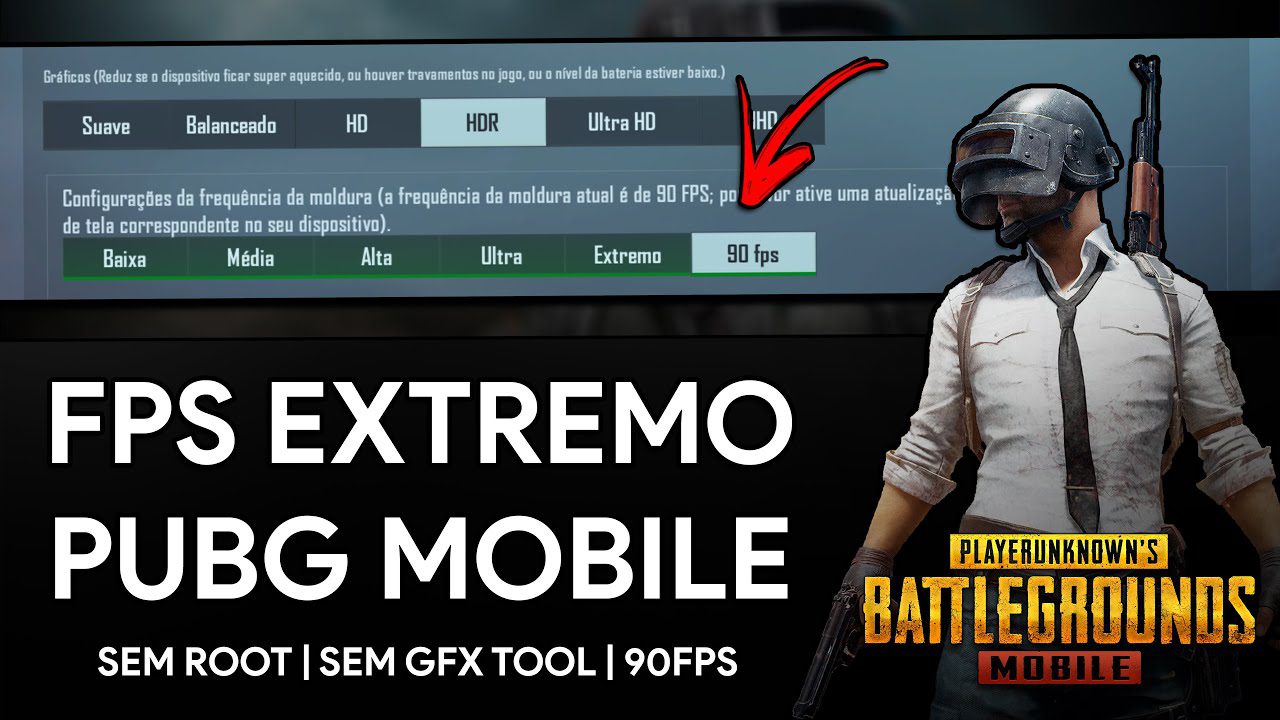 COMO DESBLOQUEAR O FPS EXTREMO NO PUBG MOBILE SEM ROOT | SEM GFX TOOL | 90FPS PUBG MOBILE 1.5.0
