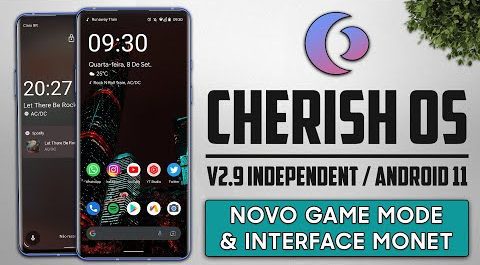 CherishOS ROM v2.9 | Android 11 | NOVO MOD DE JOGO, LYRICS NA BARRA DE STATUS E INTERFACE MONET!