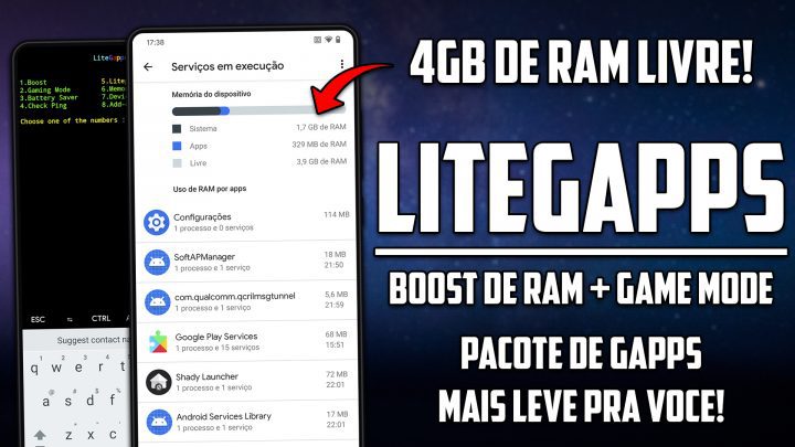 Libere MUITA RAM e ative o GAME MODE com o LITEGAPPS | LiteGapps: o GAPPS MAIS LEVE PARA CUSTOM ROM!