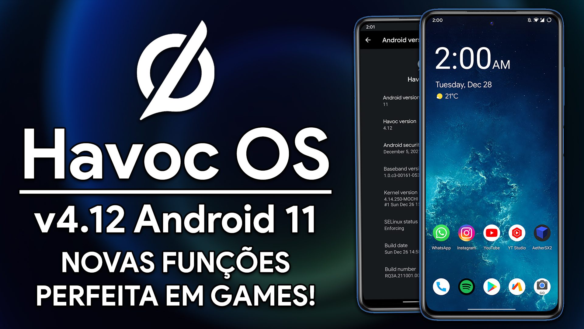 Havoc OS ROM v4.12 | Android 11 | DESEMPENHO INCRÍVEL E NOVAS FUNÇÕES!