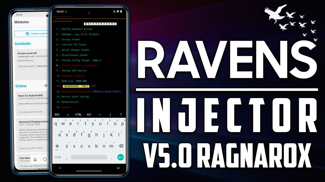 Ravens Injector v5.0 Ragnarox | VÁRIOS TWEAKS DE UMA SÓ VEZ, MELHORE O SEU ANDROID! [ROOT]