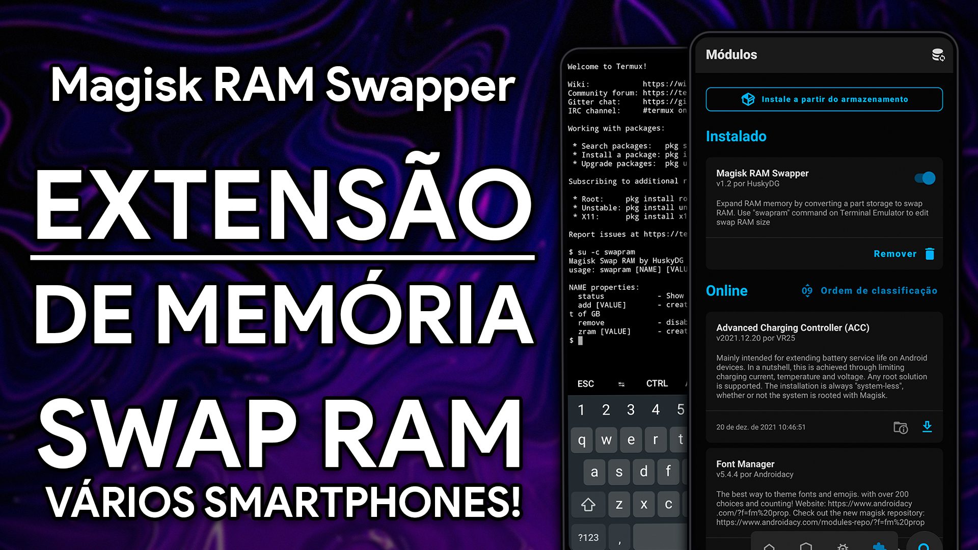 ATIVE A EXTENSÃO DE MEMÓRIA EM VÁRIOS SMARTPHONES! | Memória RAM SWAP | RAM Swapper [ROOT]
