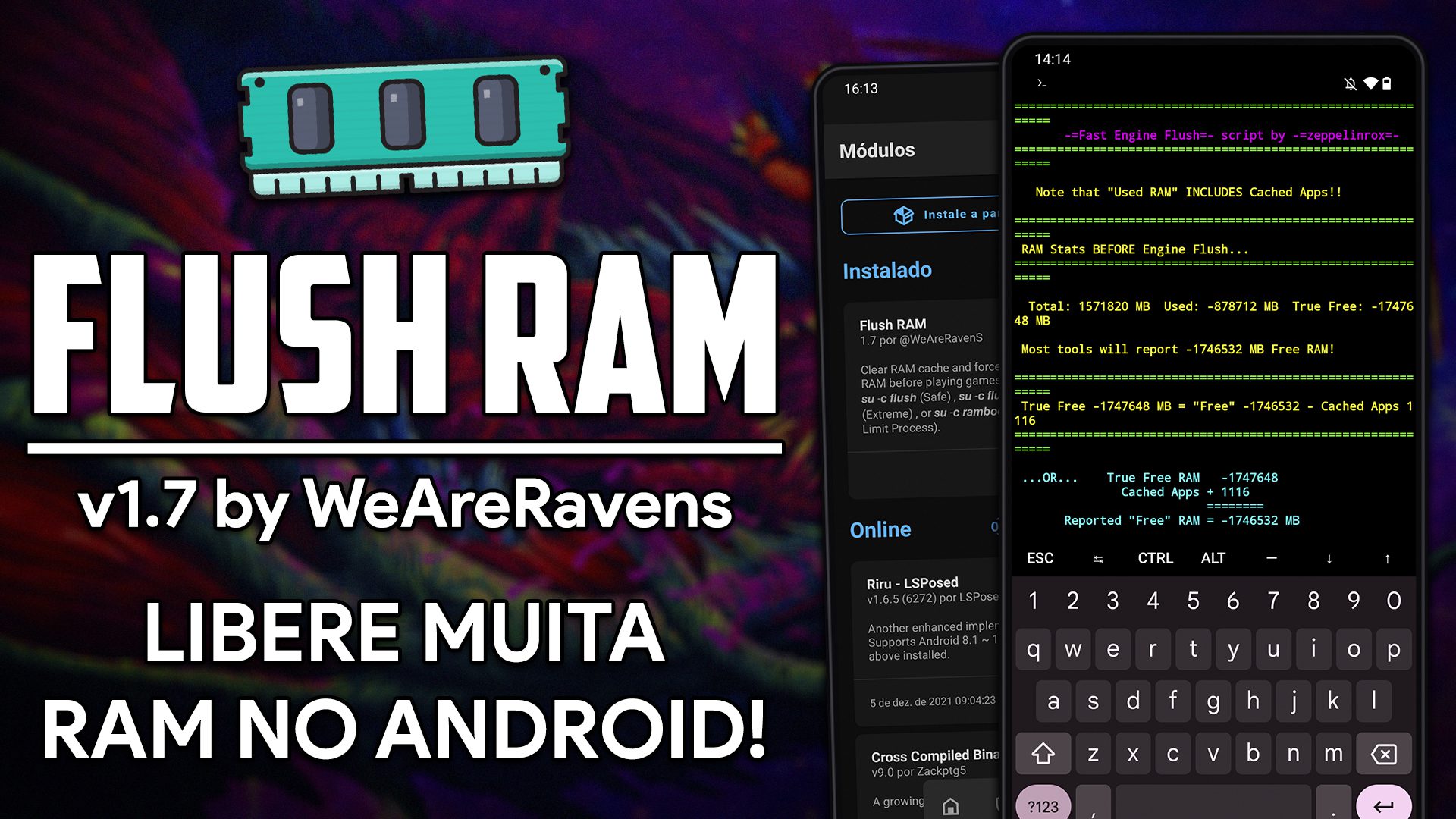FLUSH RAM v1.7 | LIBERE EXTREMA MEMÓRIA RAM E DEIXE SEU ANDROID MAIS LEVE! [ROOT]