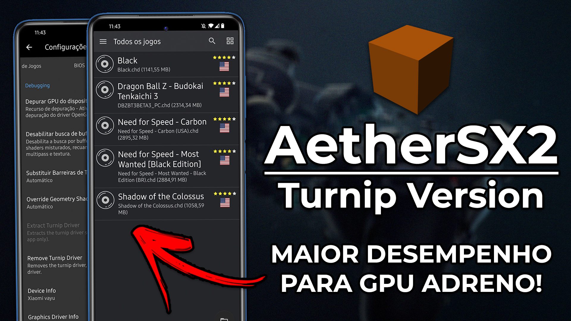 AETHERSX2 TURNIP | NOVA VERSÃO CHEIA DE PERFORMANCE PARA GPU ADRENO! | AetherSX2 PS2 Emulator