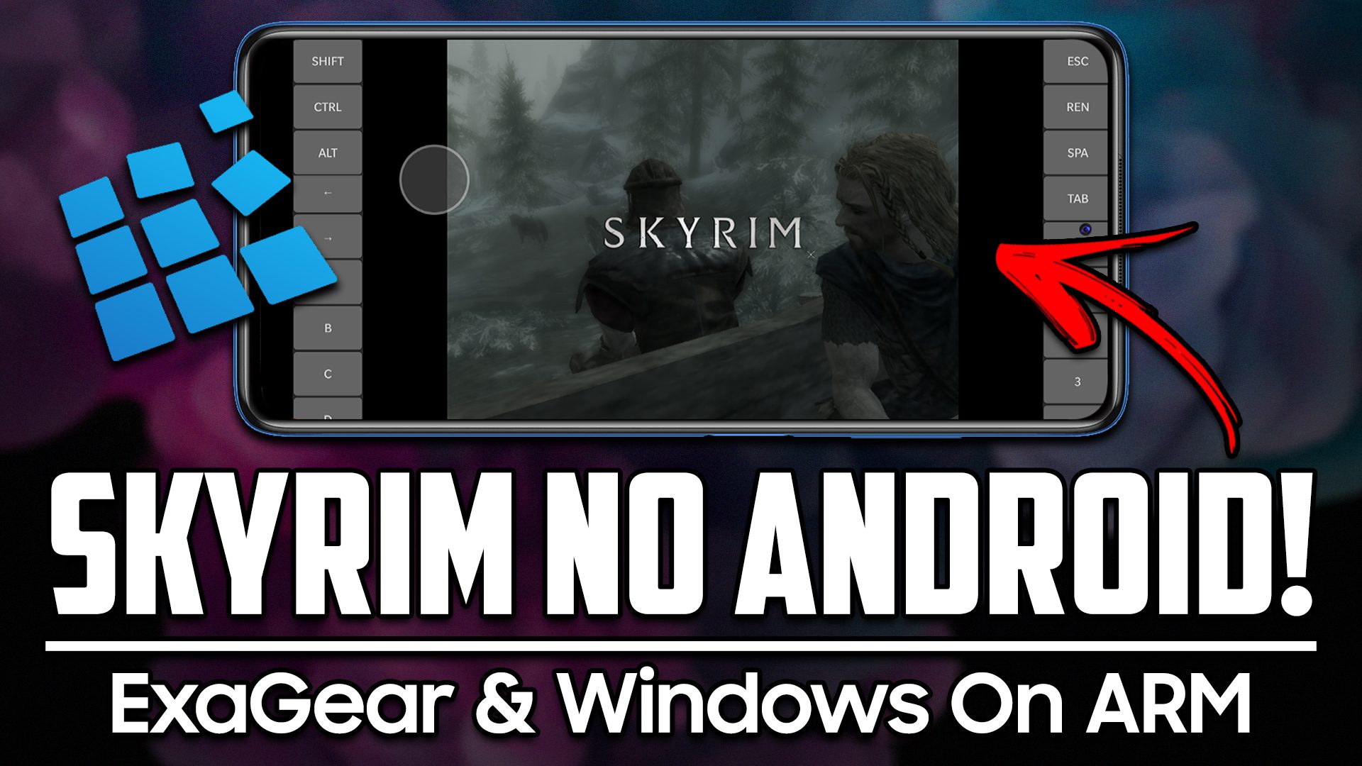 SKYRIM RODANDO NO ANDROID! | The Elder Scrolls V Skyrim | Exagear VS Windows on ARM