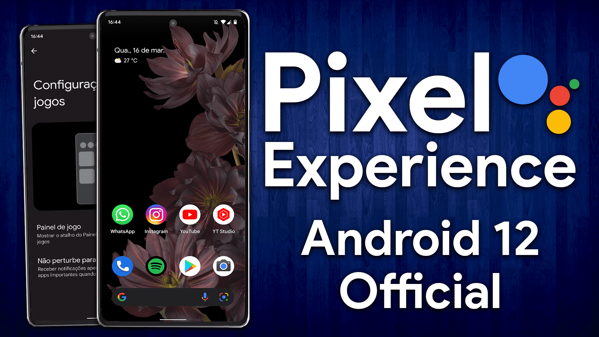Pixel Experience OFICIAL com ANDROID 12 Para VÁRIOS SMARTPHONES! | Com contador de FPS NATIVO!
