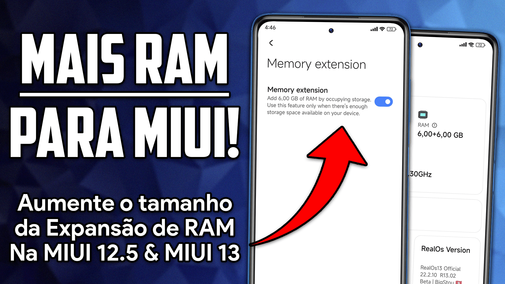 MAIS MEMÓRIA RAM PARA A SUA MIUI! | Aumente a Expansão de MEMÓRIA na MIUI 12.5 & MIUI 13! [ROOT]