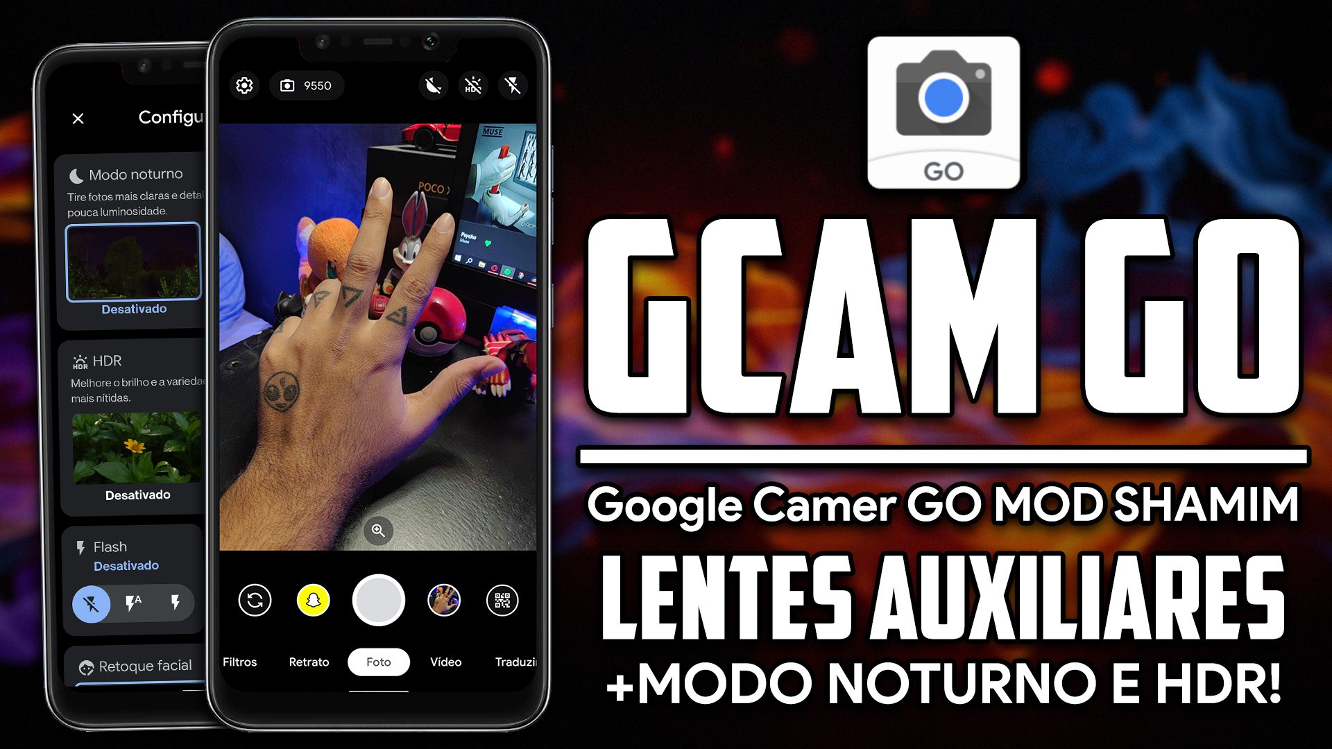 Gcam GO MOD SHAMIM | GCAM Para celulares FRACOS com LENTES AUXLIARES e Modo HDR e Noturno | SEM ROOT