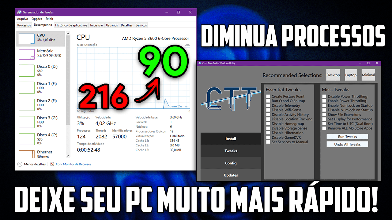 DEIXE SEU PC MAIS RÁPIDO E COM MENOS PROCESSOS EM SEGUNDO PLANO COM ESSA FERRAMENTA!