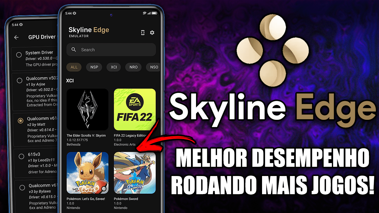 SKYLINE EDGE MELHOROU MUITO O DESEMPENHO | RODANDO POKÉMON E VÁRIOS JOGOS | Configuração COMPLETA