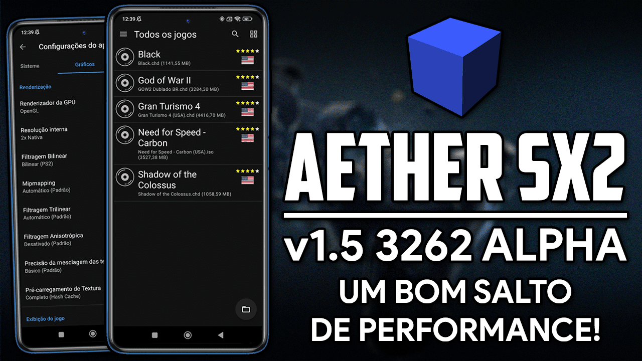 Aether SX2 v1.5 ALPHA | UMA BOA MELHORADA NA PERFORMANCE! | God Of War 2, Black, Need For Speed…