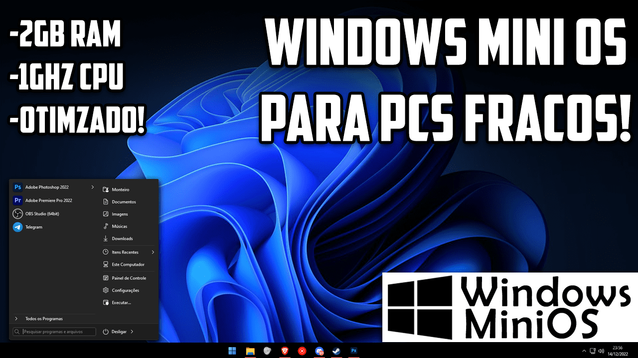 Como Instalar o Windows MiniOS | WINDOWS ULTRA LEVE PARA PCs MUITO FRACOS! | Processador de 1GHZ