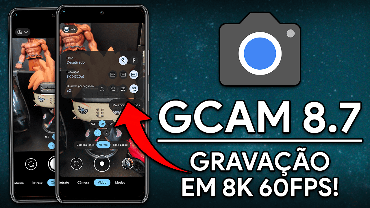 ESSA GCAM GRAVA EM 8K E TEM 60FPS NA CAMERA FRONTAL! | GCAM 8.7 BGS MOD