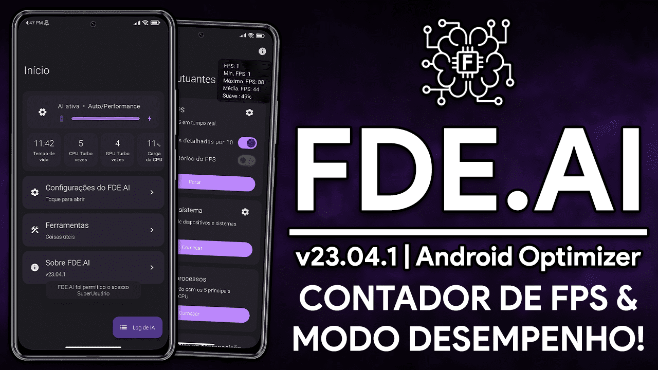 NOVO FDE.AI v23.04.1 COM CONTADOR DE FPS E MODO DESEMPENHO! | ROOT