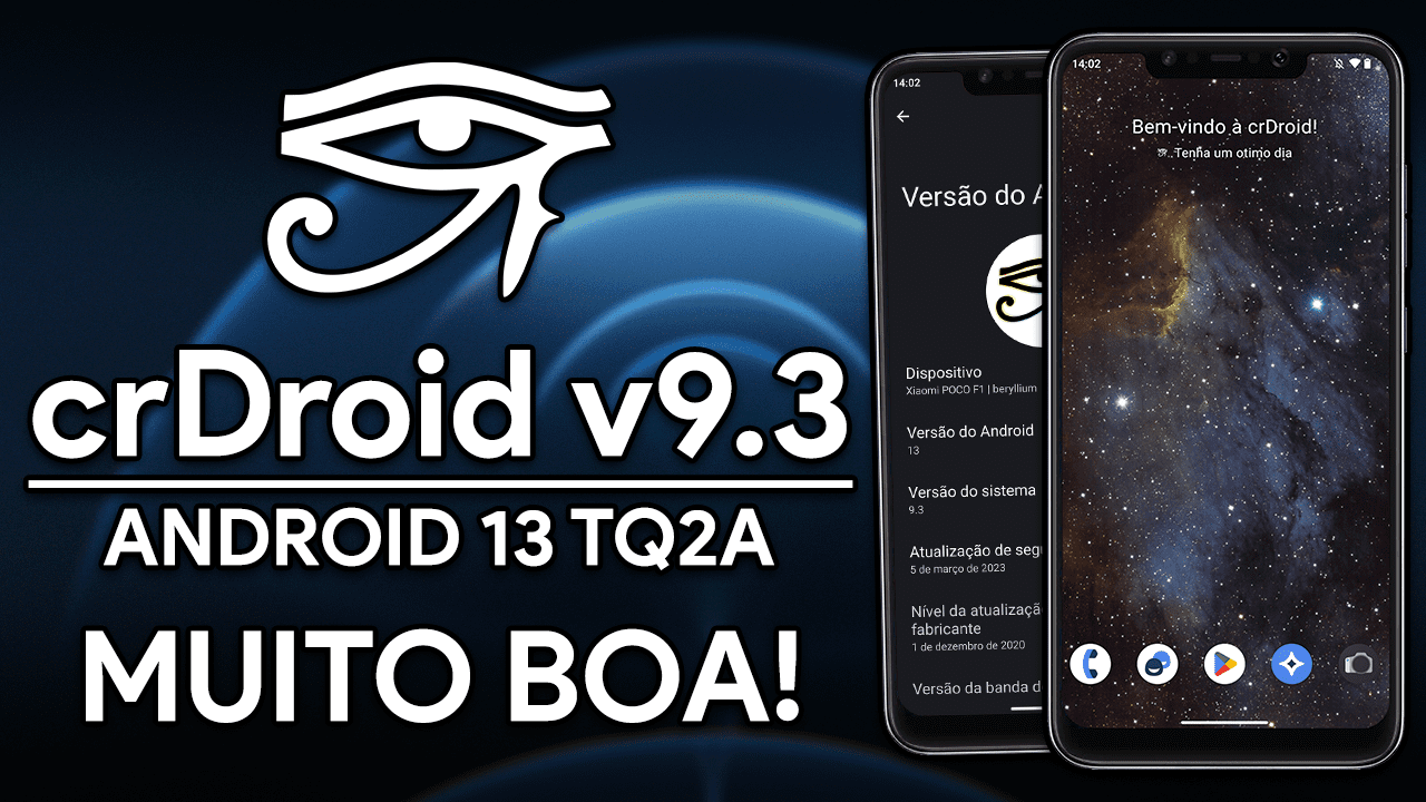 crDroid v9.3 | Android 13 Official | PERFORMANCE MUITO BOA PARA JOGOS!