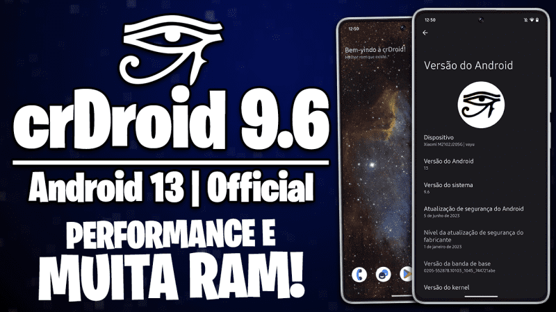 ESSA NOVA CRDROID TÁ ABSURDA NO DESEMPENHO! | crDroid v9.6 Android 13 Para VÁRIOS SMARTPHONES!