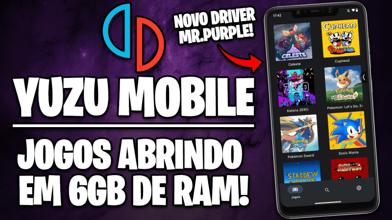 NOVOS DRIVERS DO MR PURPLE PARA YUZU MOBILE FAZEM JOGOS RODAREM COM MENOS RAM! | Yuzu Mobile