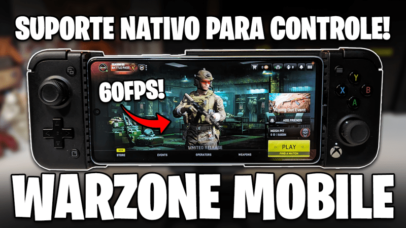 COD WARZONE MOBILE AGORA COM SUPORTE NATIVO PARA CONTROLE | Warzone Mobile com CONTROLE E 60FPS