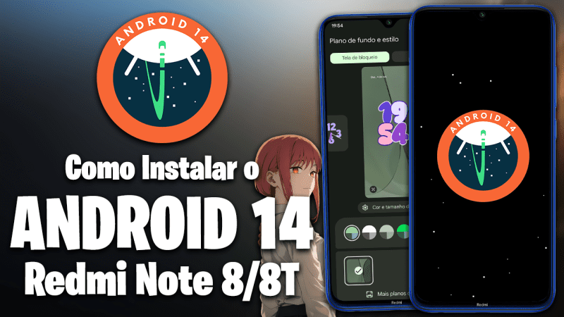ANDROID 14 PARA REDMI NOTE 8! | Como Instalar o Android 14 no Redmi Note 8/8T | MakiUI Pixel 14.0