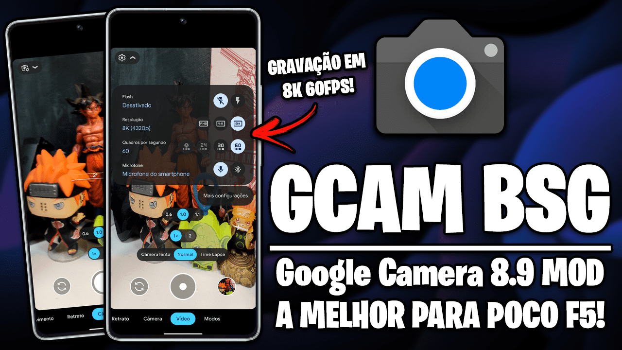 A MELHOR GCAM PARA POCO F5 E VÁRIOS SMARTPHONES! | GCAM BSG 8.9 com GRAVAÇÃO EM 8K 60FPS!
