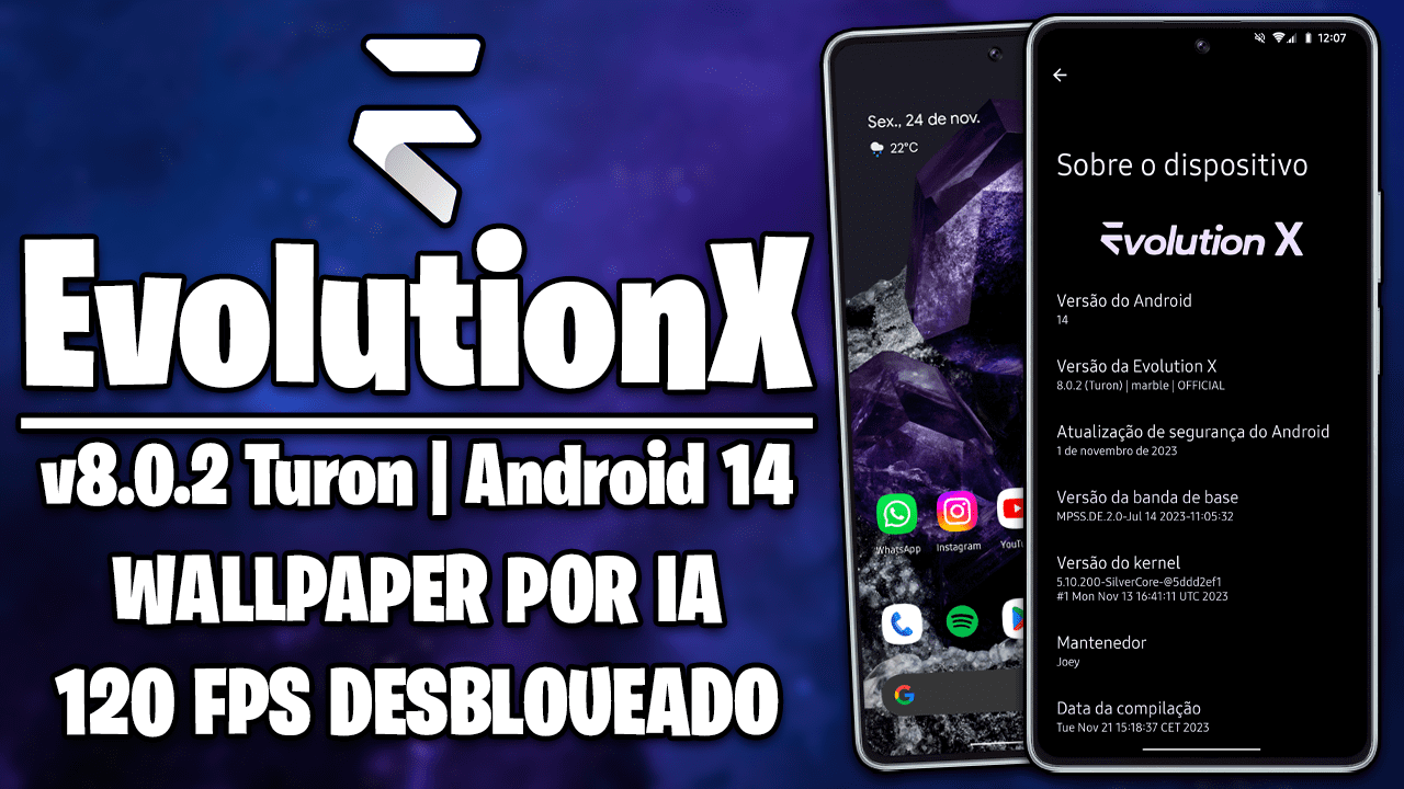 Evolution X Android 14 OFICIAL para VÁRIOS SMARTPHONES! | ROM  CUSTOMIZÁVEL COM WALLPAPER POR IA!