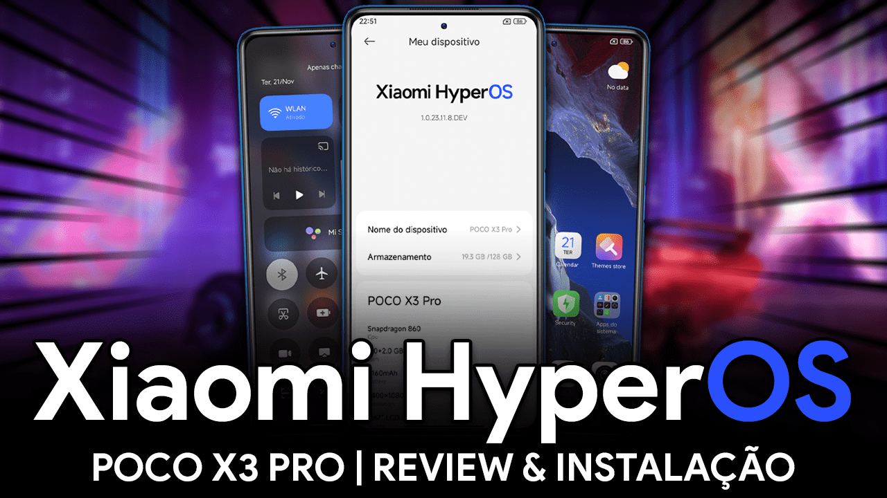 HyperOS v1.0 Port com ANDROID 14 para POCO X3 PRO! | Review e INSTALAÇÃO COMPLETA