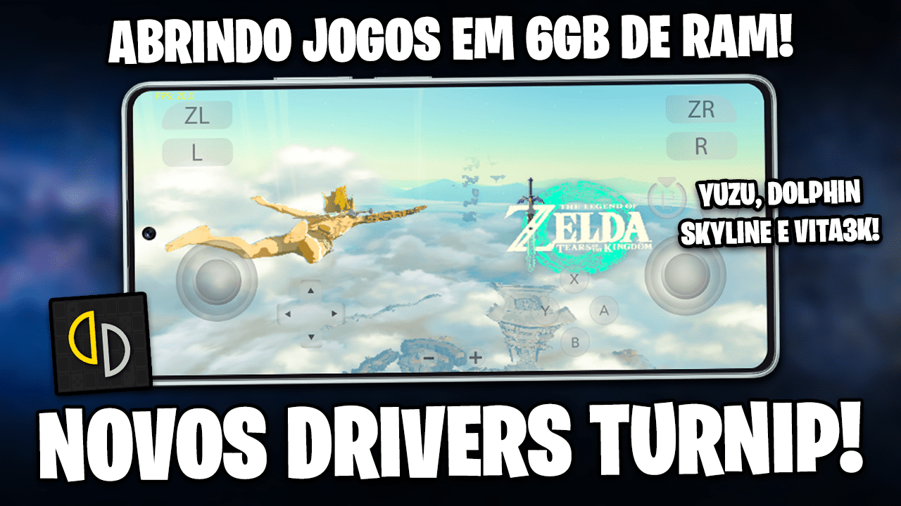 NOVOS DRIVERS TURNIP PARA YUZU E SKYLINE ABREM JOGOS EM 6GB DE RAM!