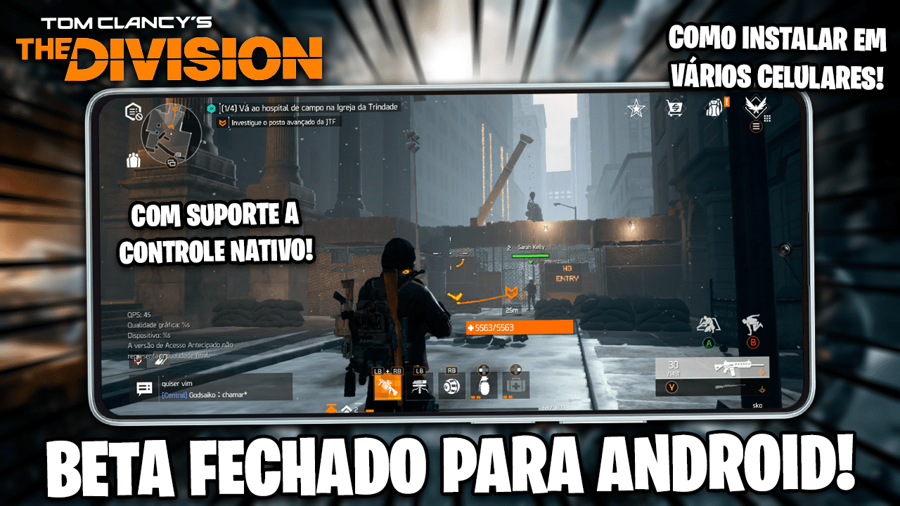 THE DIVISION RESURGENCE PARA ANDROID! | SUPORTE NATIVO A CONTROLE E MUITO MAIS! | Como Instalar!