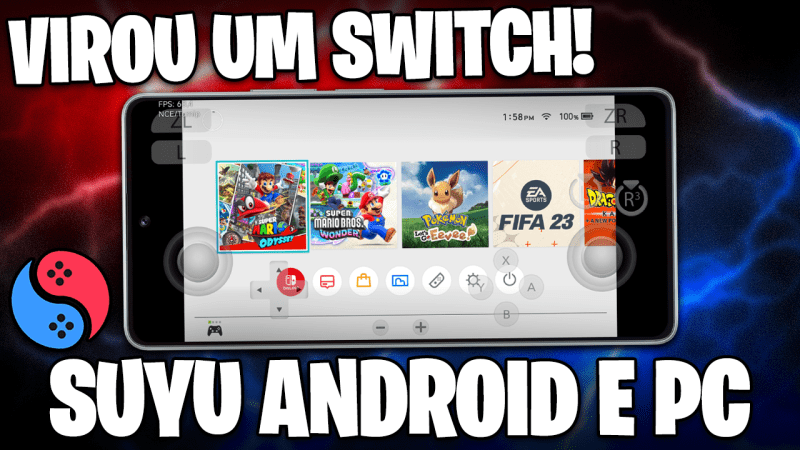 NOVA VERSÃO DO SUYU TRANSFORMA SEU CELULAR EM UM SWITCH! | SUYU PARA ANDROID COM INTERFACE QLAUNCH!