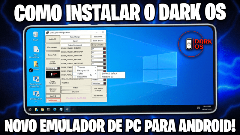 DARK OS AGORA É UM PC NO CELULAR! | COMO INSTALAR O DARK OS NO ANDROID! | NOVO EMULADOR DE PC!