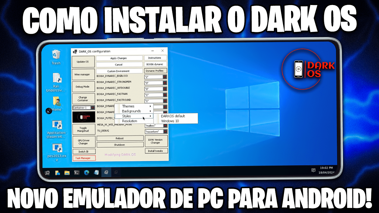 DARK OS AGORA É UM PC NO CELULAR! | COMO INSTALAR O DARK OS NO ANDROID! | NOVO EMULADOR DE PC!