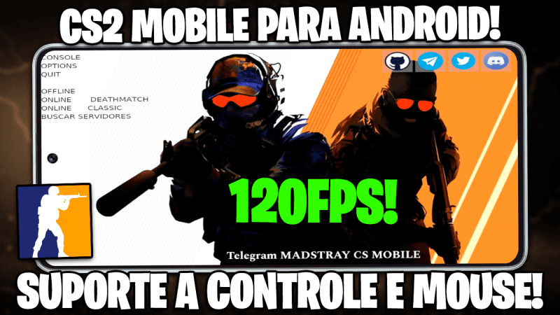 COUNTER STRIKE 2 MOBILE PARA ANDROID! | Como Instalar o CS MOBILE no CELULAR!