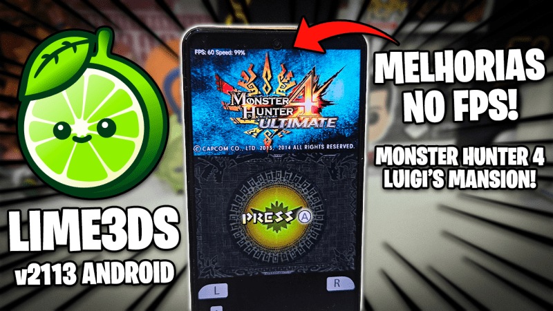 NOVO Lime 3DS 2113 para ANDROID | MELHORIAS DE FPS para SNAPDRAGON e CONEXÃO COM 3DS ORIGINAL!