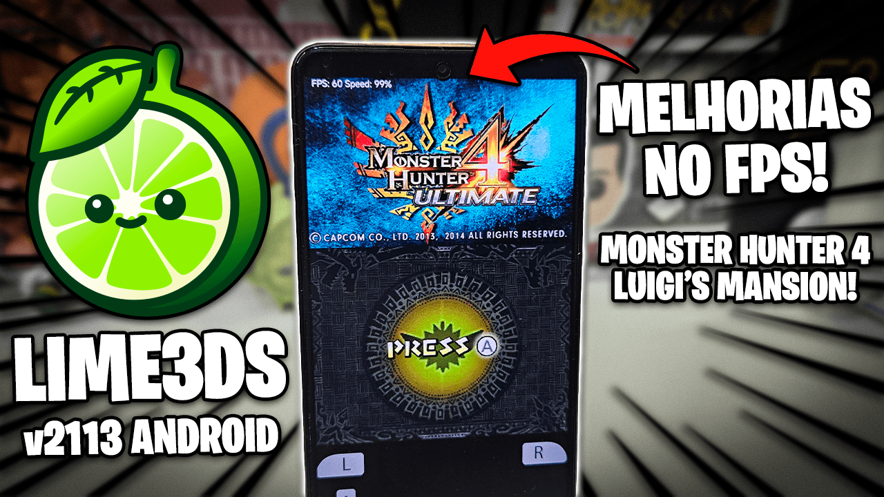 NOVO Lime 3DS 2113 para ANDROID | MELHORIAS DE FPS para SNAPDRAGON e CONEXÃO COM 3DS ORIGINAL!