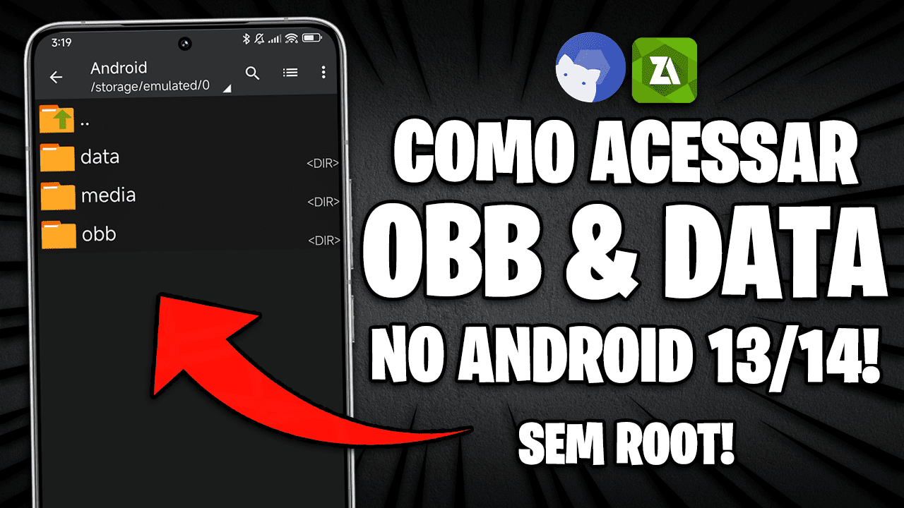 Como ACESSAR a pasta DATA e OBB no ANDROID! | OBB e DATA em QUALQUER ANDROID SEM ROOT! | Shizuku