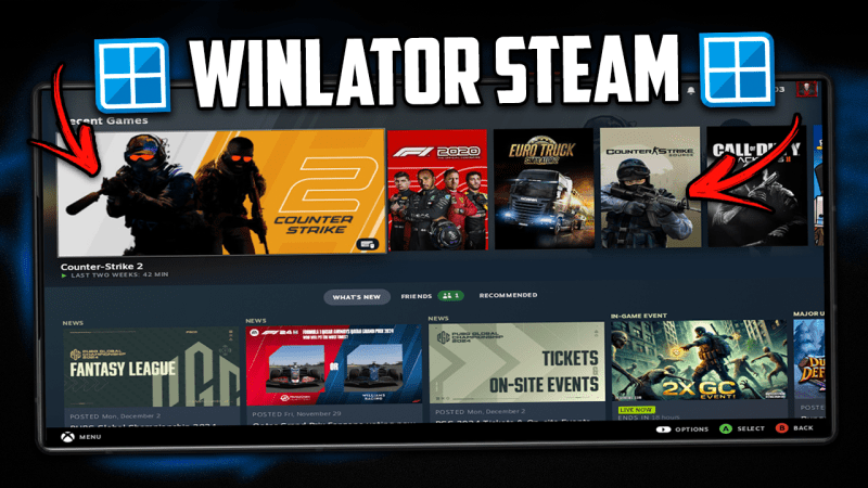MEU CELULAR VIROU STEAM DECK! | STEAM RODANDO NO WINLATOR GLIBC!