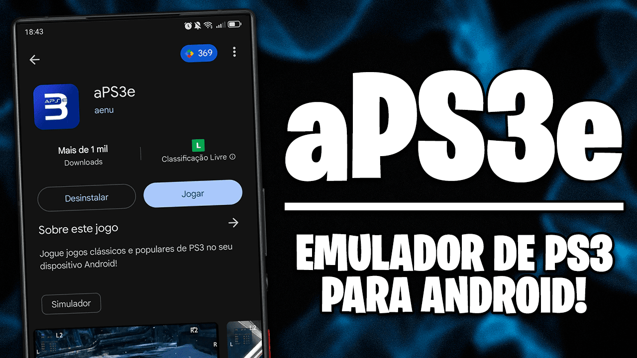 APS3E CHEGOU NA PLAY STORE! | EMULADOR DE PS3 PARA ANDROID!