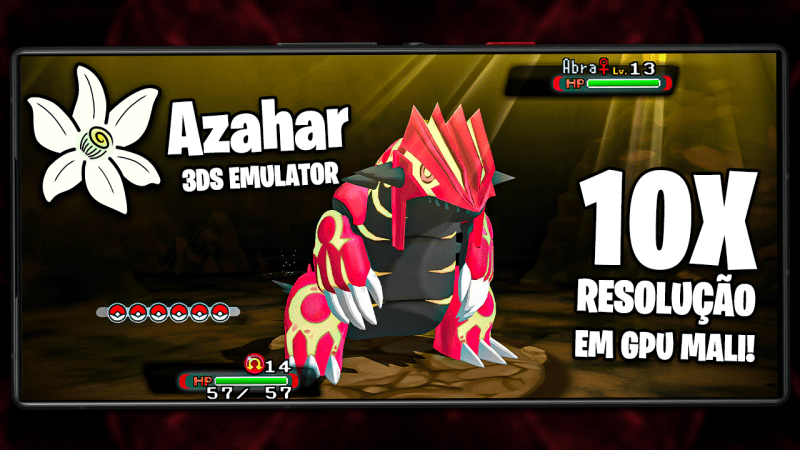 AZAHAR EMULATOR PARA ANDROID ESTÁ ABSURDO! 10X DE RESOLUÇÃO EM GPU MALI! | AZAHAR 3DS EMULATOR