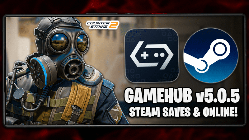GAMEHUB v5.0.5 | JOGOS ONLINE FUNCIONANDO E SAVES DA STEAM! | CS2 NO ANDROID, GTA 5 E MAIS!