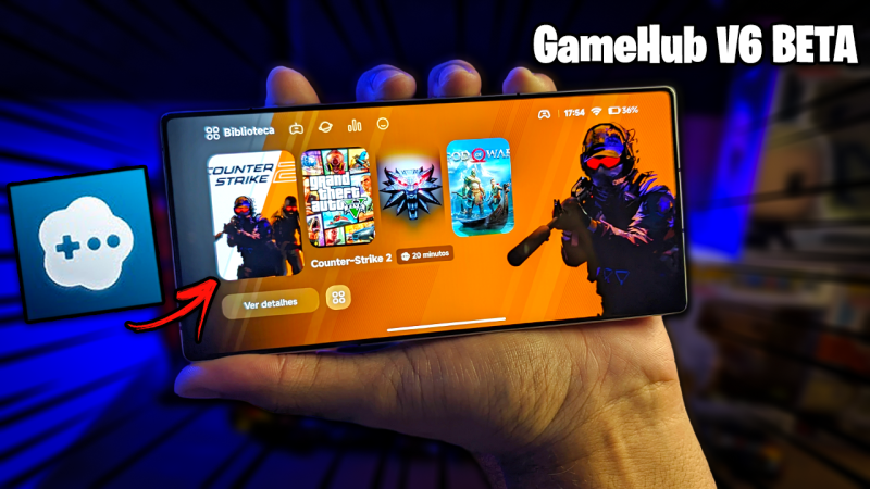 NOVO GAMEHUB v6 BETA | MUDOU TUDO! | JOGOS DA STEAM E EPIC GAMES E MUITO MAIS! | GTA 5, CS2…