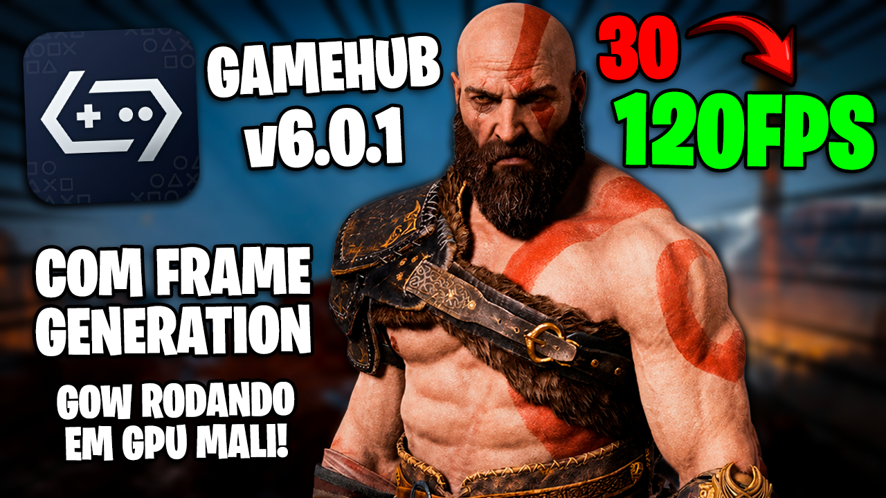 GAMEHUB v6.0.1 COM GERAÇÃO DE QUADROS E GOD OF WAR RODANDO EM GPU MALI!